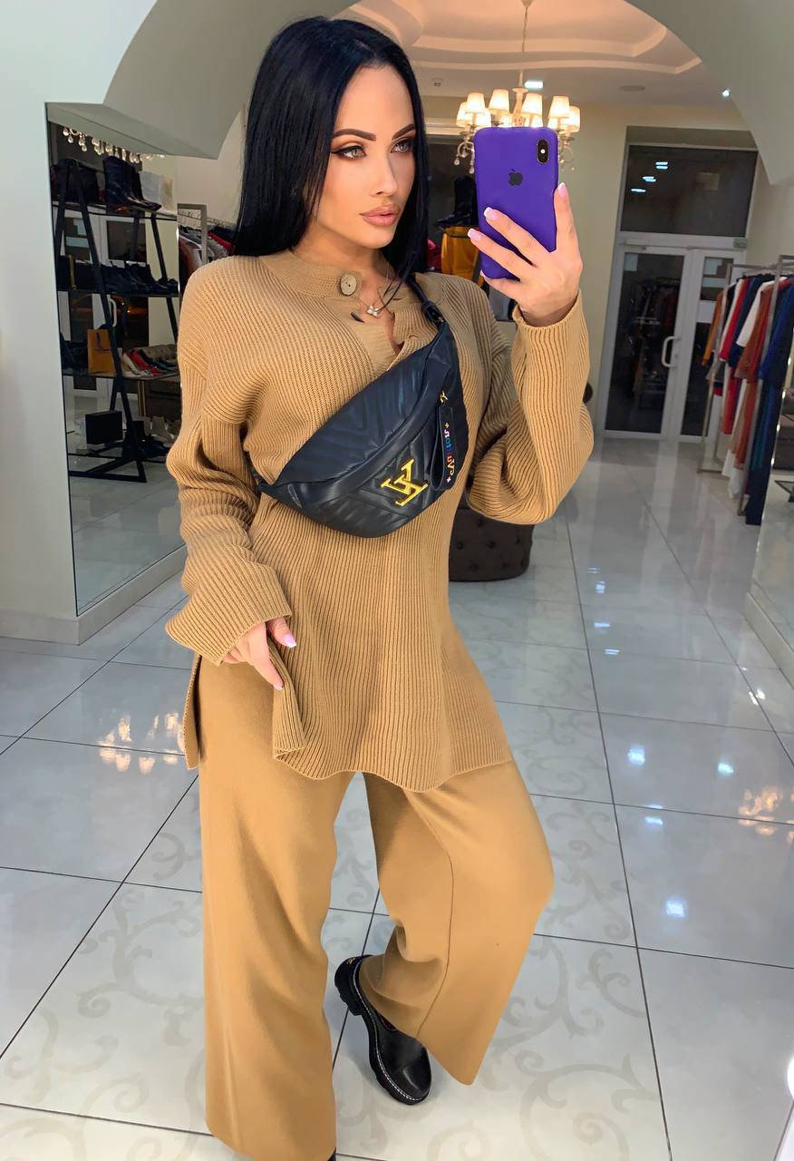 Wool Knit Pants for Women Knit Pants Set Wide Leg Knit Etsy