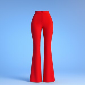 Red Bell Bottoms Pants for tall Women