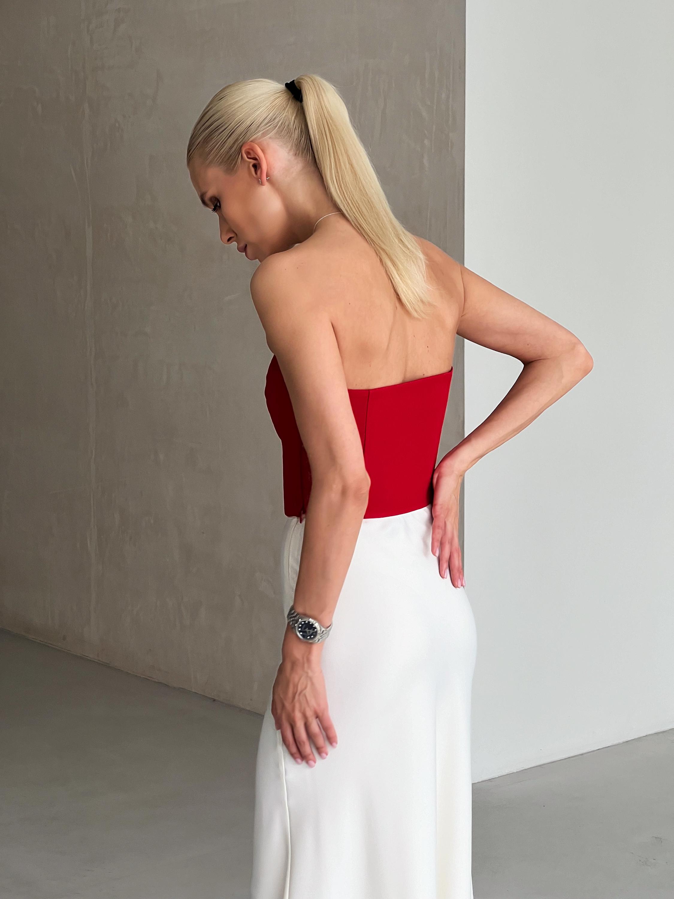Red Midriff Bustier Corset Top for Parties, Night Out and Date Looks - Etsy