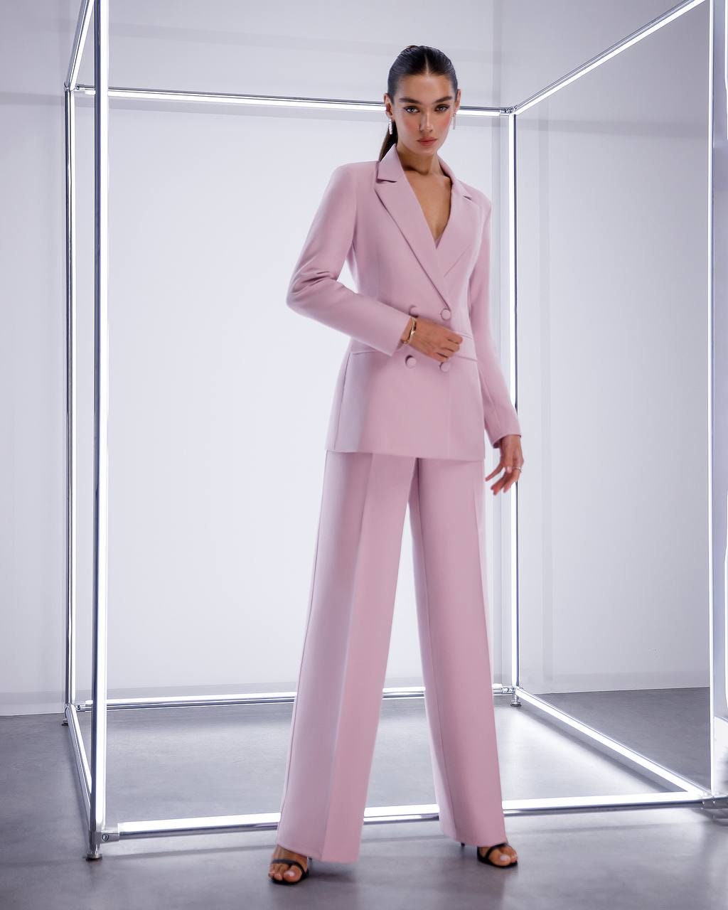 Dusty Pink Blazer Trouser Suit for Women, Dusty Pink Pantsuit for Women,  3-piece Pantsuit for Women, Womens Formal Wear 