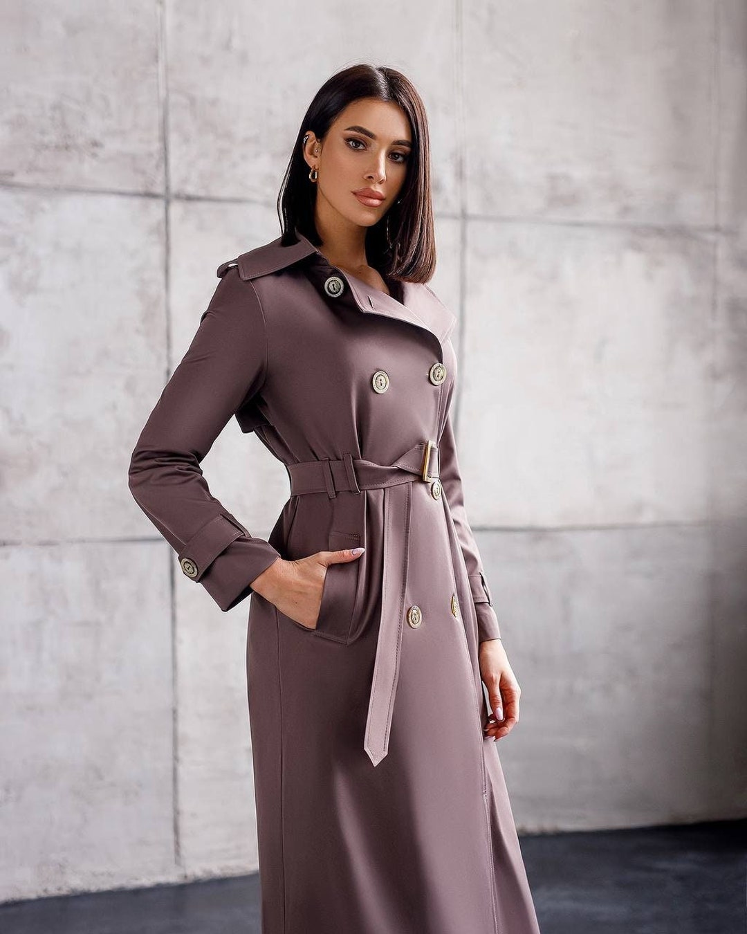 Light Brown Trench Coat for Women, Fall Coat for Women, Lightweight