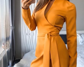 knee length dresses for ladies Butter Long Sleeve Swim Wrap Top main image 1