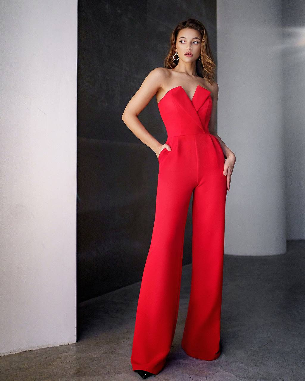 Women's tall red best sale jumpsuit