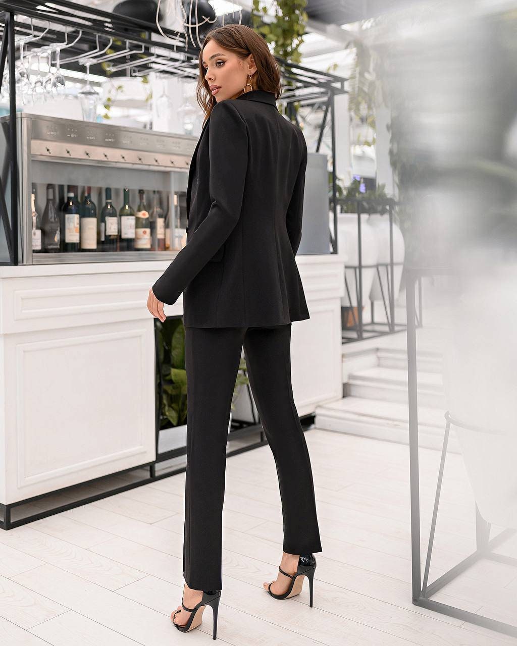 Black 2-piece Blazer Trouser Suit for Women Black Pantsuit | Etsy