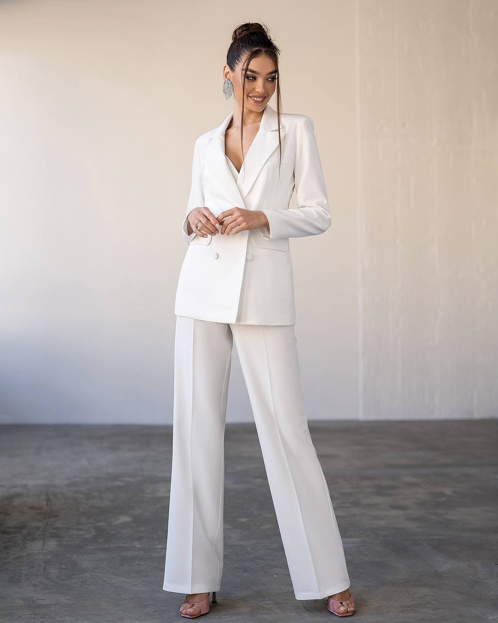 White trouser cheap suit
