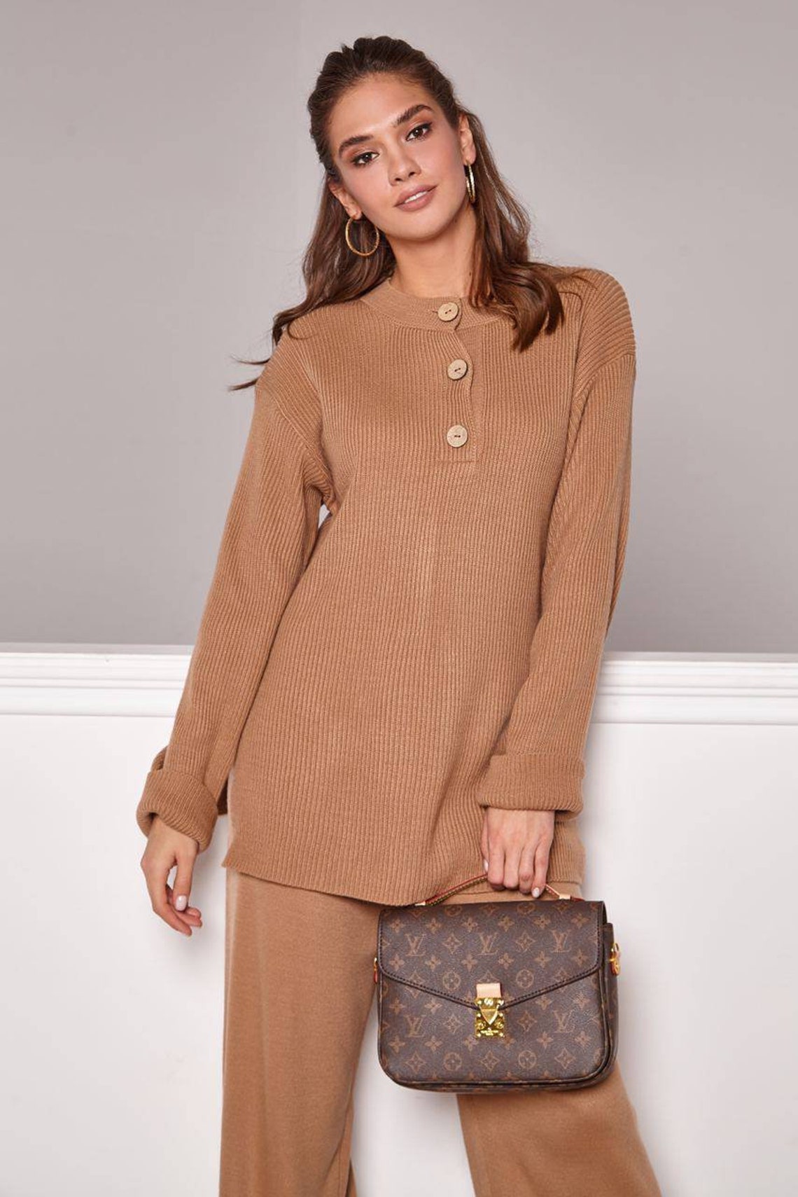 Wool Knit Pants for Women Knit Pants Set Wide Leg Knit Etsy