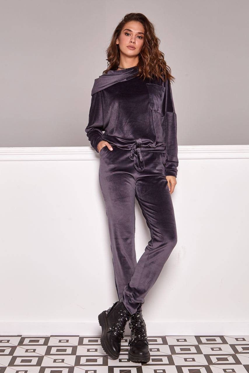 Velvet Tracksuit Set with Large Hood Hoodie Velvet Joggers Etsy