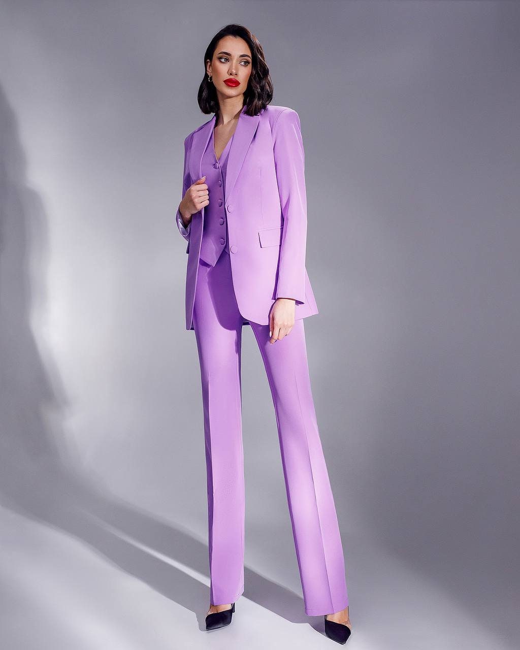 Lavender Formal Pantsuit for Women, Business Women Suit With Vest, Formal 3-piece  Suit Set Womens, Womens Office Wear Blazer Trouser Suit -  Canada