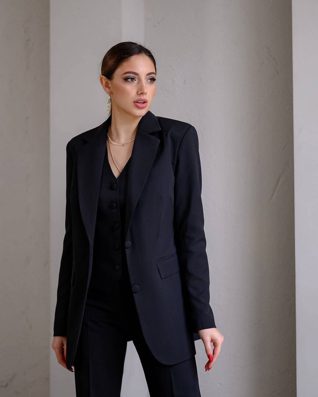 black-formal-pantsuit-for-women-black-formal-pants-suit-set-etsy