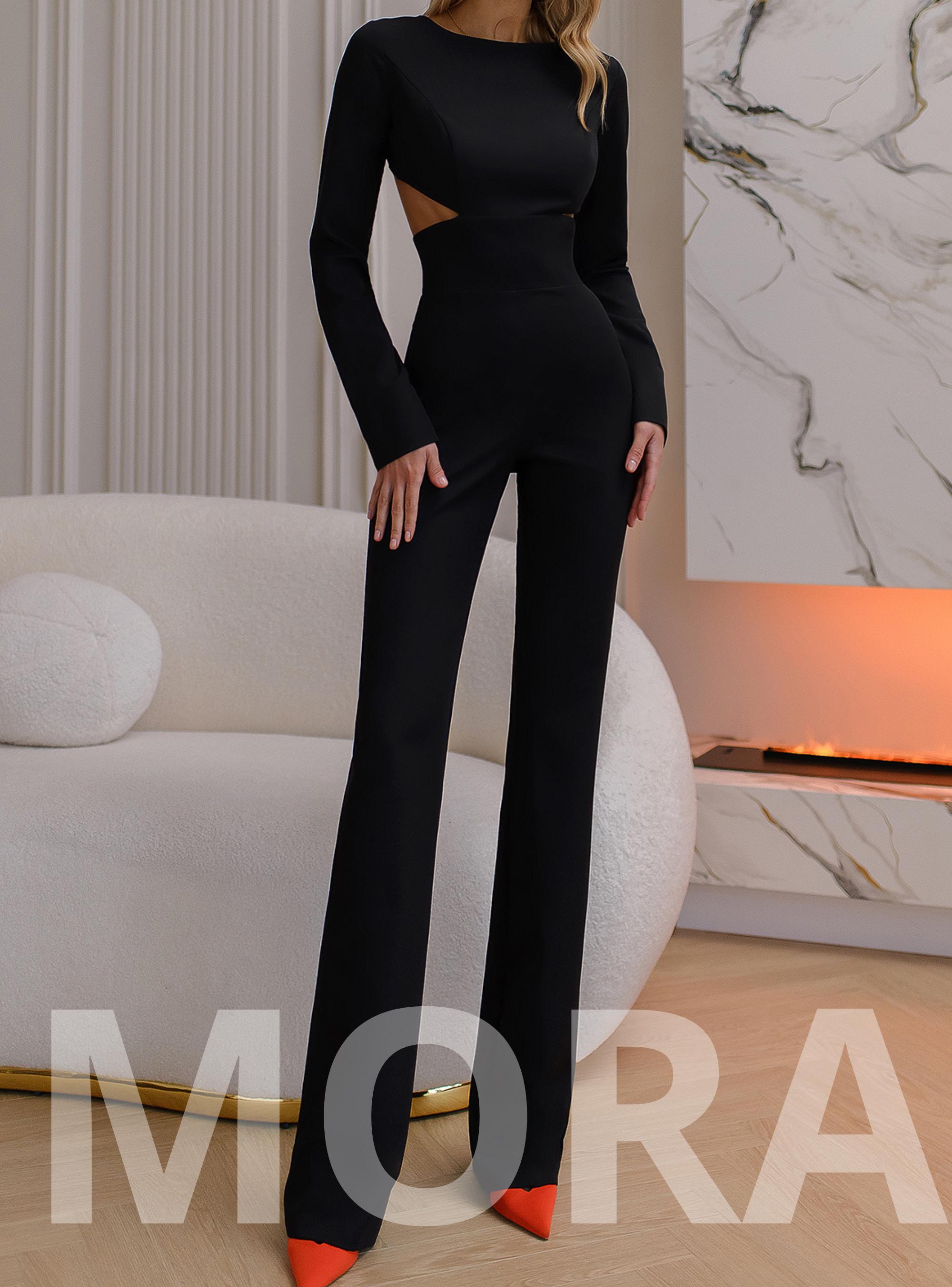 Black Open Back Bodycon Jumpsuit, Long Sleeve, Tall Women - Etsy