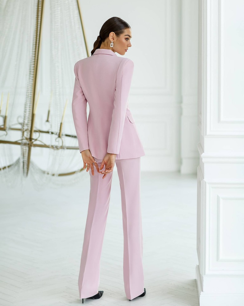 Light Pink Pantsuit for Women Pink Formal Pantsuit for - Etsy