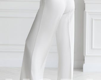 パンツ OFF WHITE Women Palazzo Pants OWCA18ES25FA B001 6G00 BROWN Women High Waisted Wide Leg Palazzo Pants