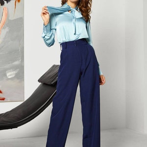 High Waist Trousers, Wide Leg Pants, Red Wide Leg Pants, Palazzo Pants for Women, women pants with pockets, office pants women, Elegant Pant