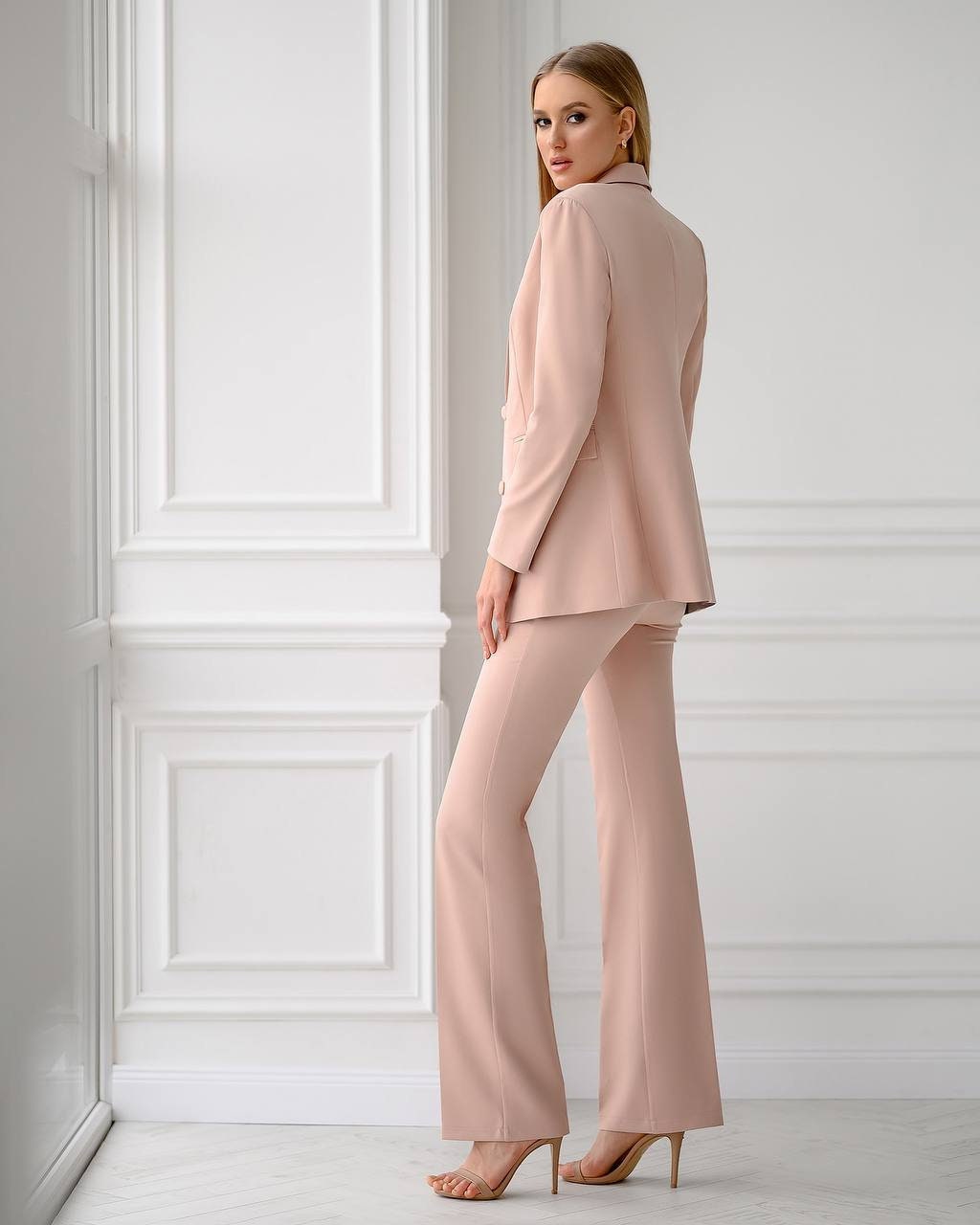 Buy Beige Formal Pantsuit for Women, Ecru Formal Pants Suit Set for Women,  Beige Blazer Trouser Suit for Women, Wedding Guest Female Pantsuit Online  in India 