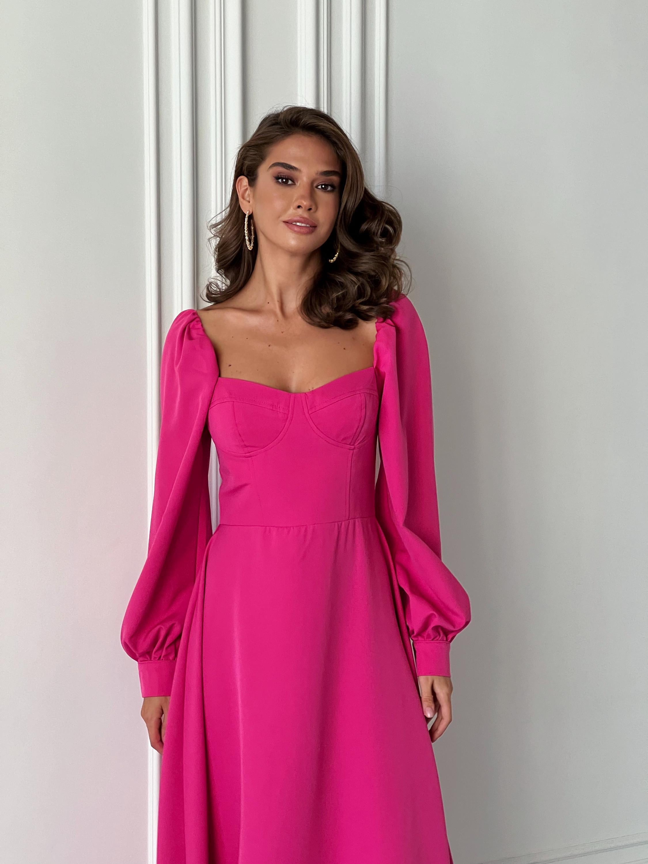 strapless open back dress Chic Sweetheart Hot Pink Long Prom Dresses Cheap Evening Party Dress S –  SELINADRESS main image 1