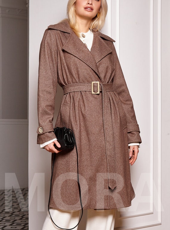 Manteau marron chocolat femme sale