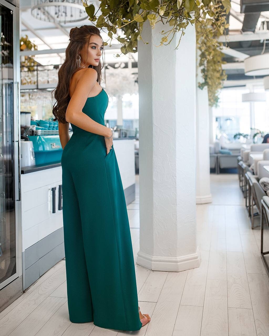 Emerald Green Formal Jumpsuit for Women Green Corseted Etsy