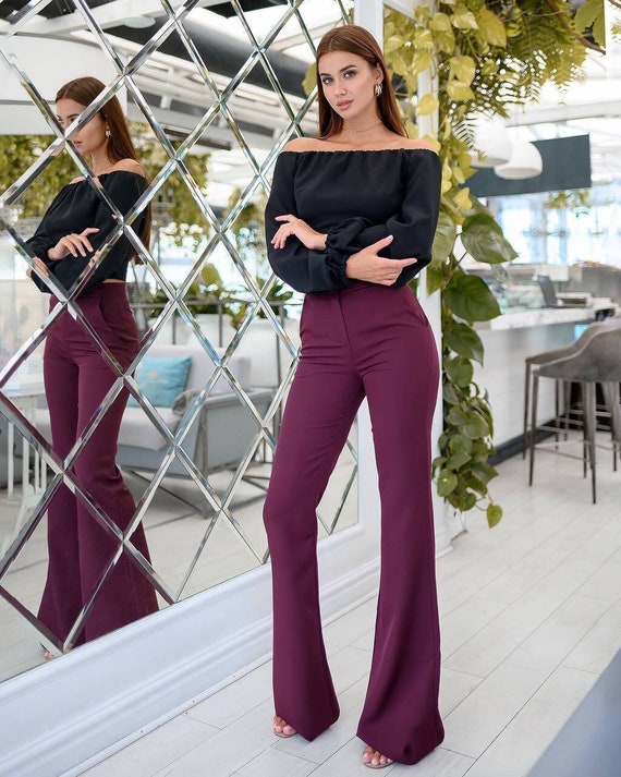 Pantalones acampanados para mujer, pantalones acampanados para mujer, pantalones  acampanados de cintura alta, pantalones acampanados negros para mujer,  pantalones altos para mujer -  México