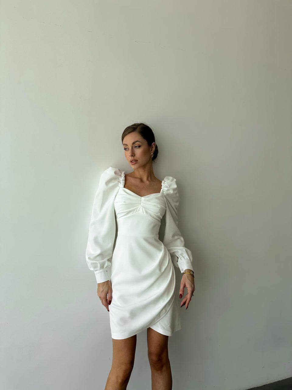 White Bodycon Mini Dress With Long Sleeves and Sweetheart Neckline - Etsy White Bodycon Mini Dress With Long Sleeves and Sweetheart Neckline - Etsy