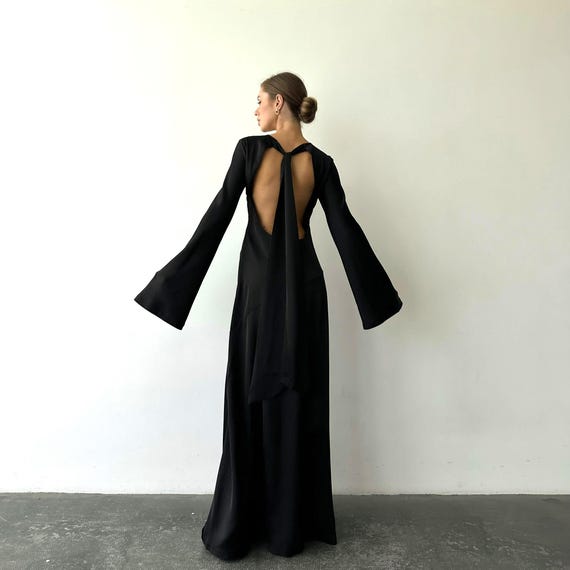 slim fit dress slacks Long Sleeve Rib Flare Dress main image 0