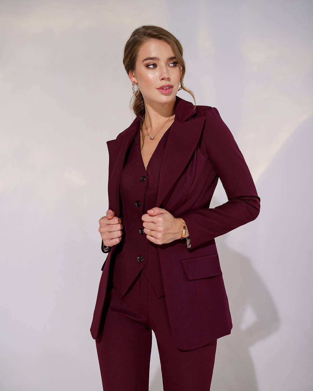 Maroon blazer womens sale