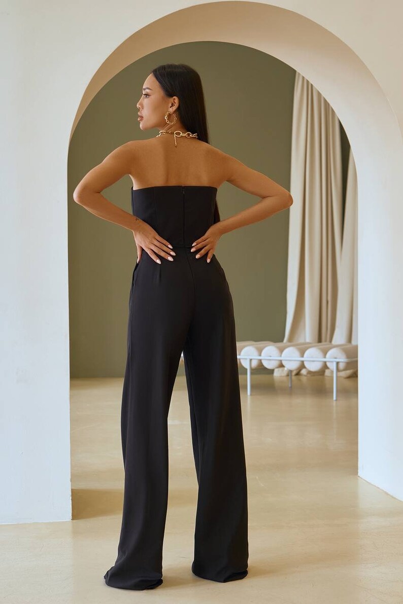 Black Formal Jumpsuit Womens Wedding Guest Outfit Women - Etsy