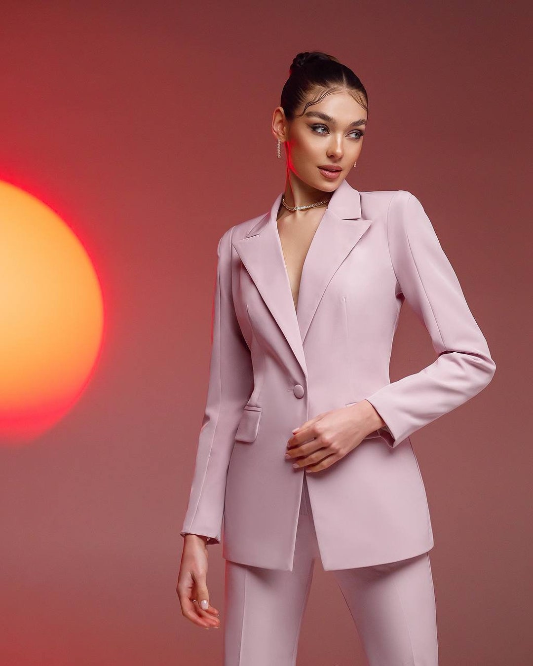 GUCCI Damen Anzug aus Seide in Rosa / Pink Größe: IT 44