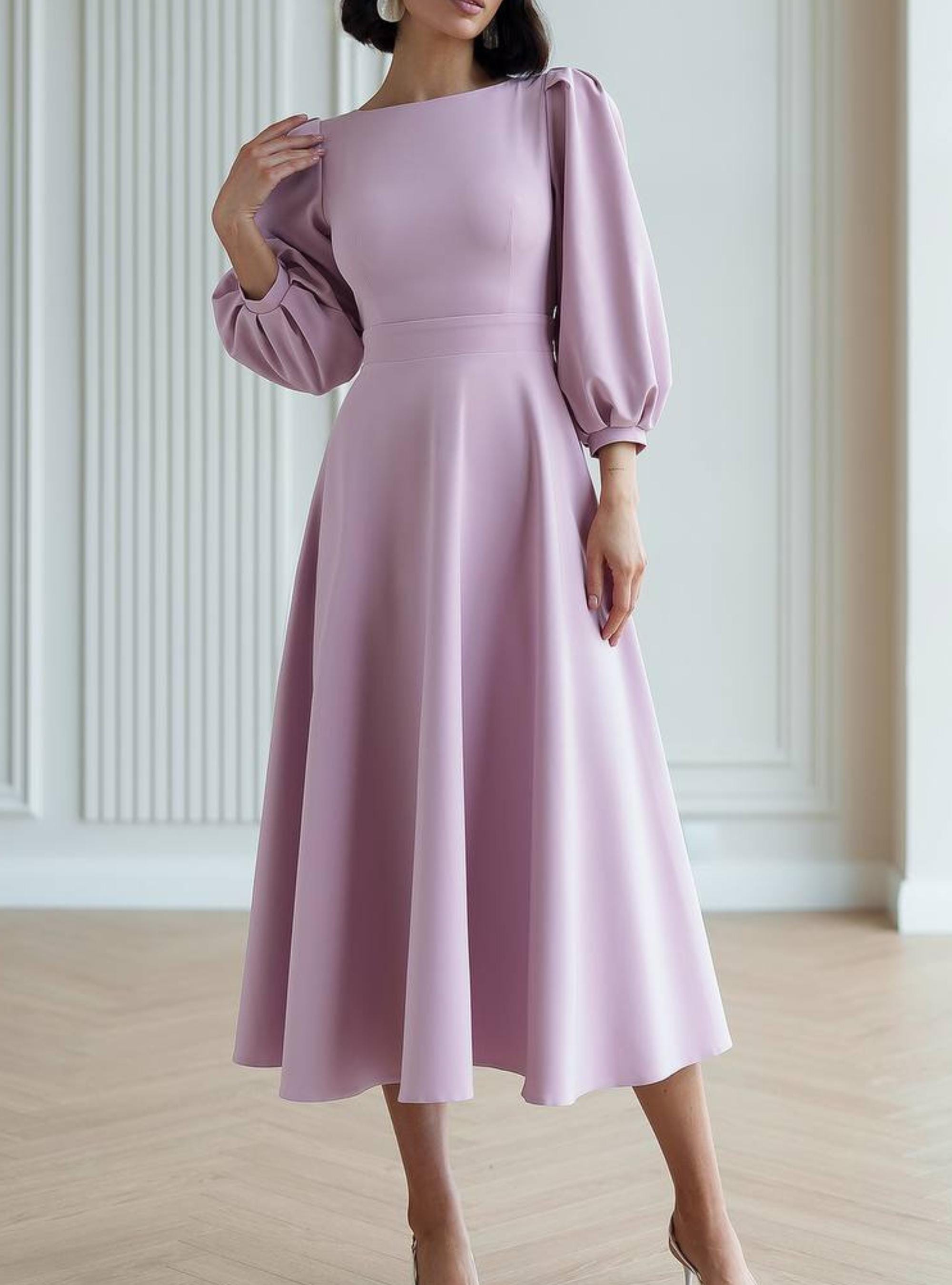 midi dress with voluminous sleeves Ulla Johnson