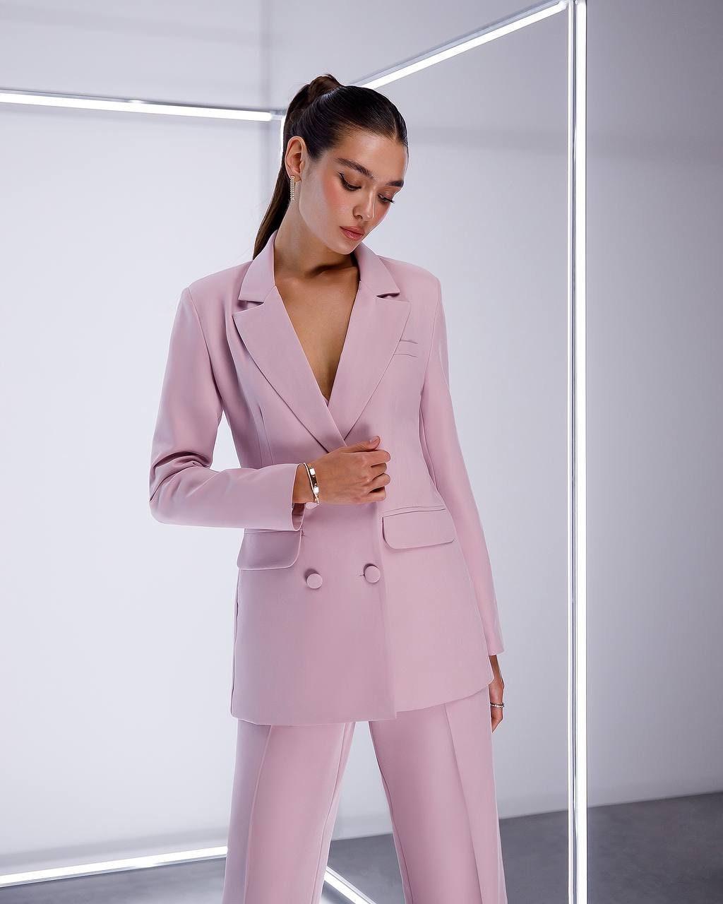 Dusty Pink Blazer Trouser Suit for Women, Dusty Pink Pantsuit for Women, 3-piece  Pantsuit for Women, Womens Formal Wear -  Canada