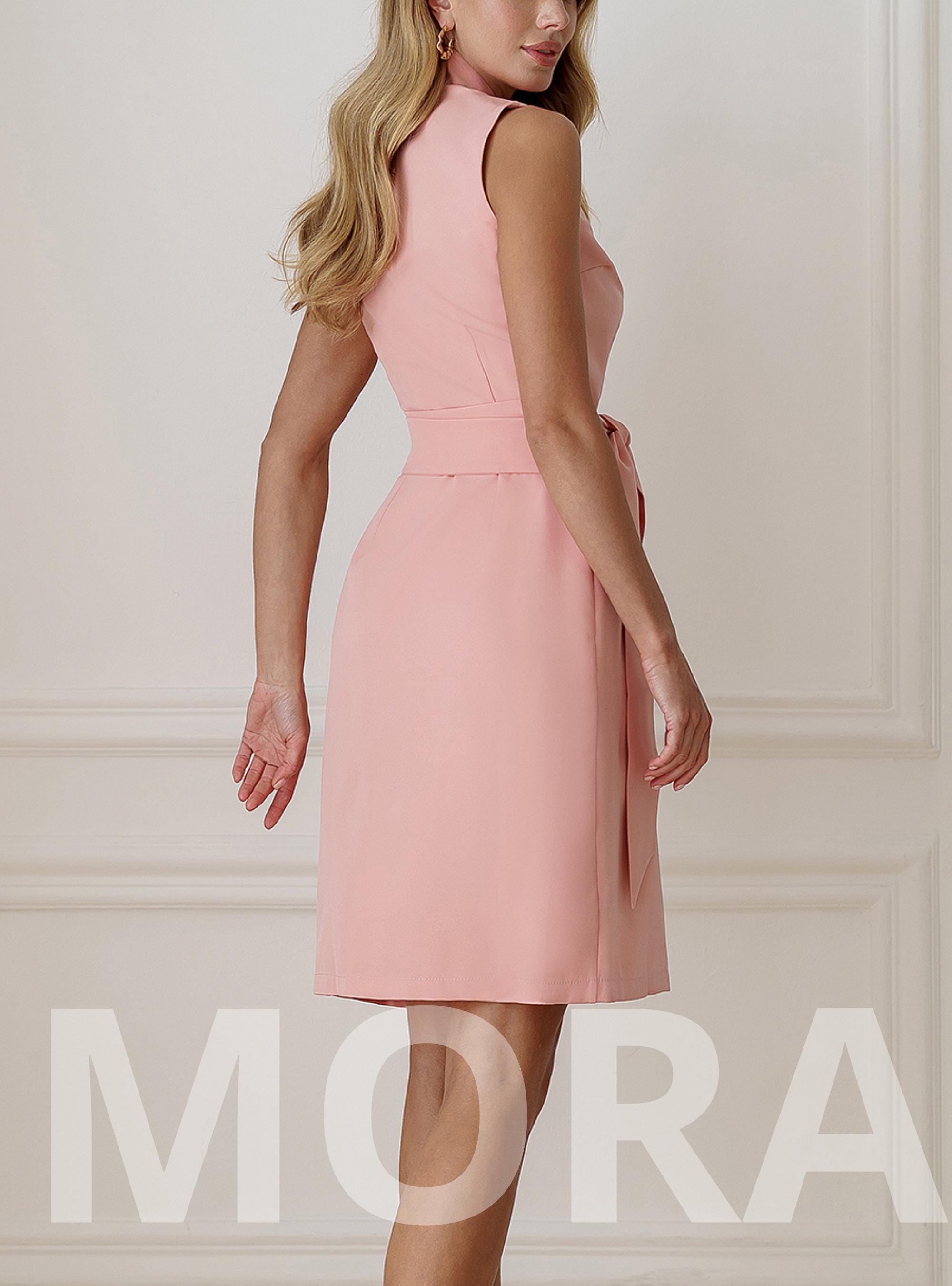 Dusty pink cape style wrap midi dress 2025