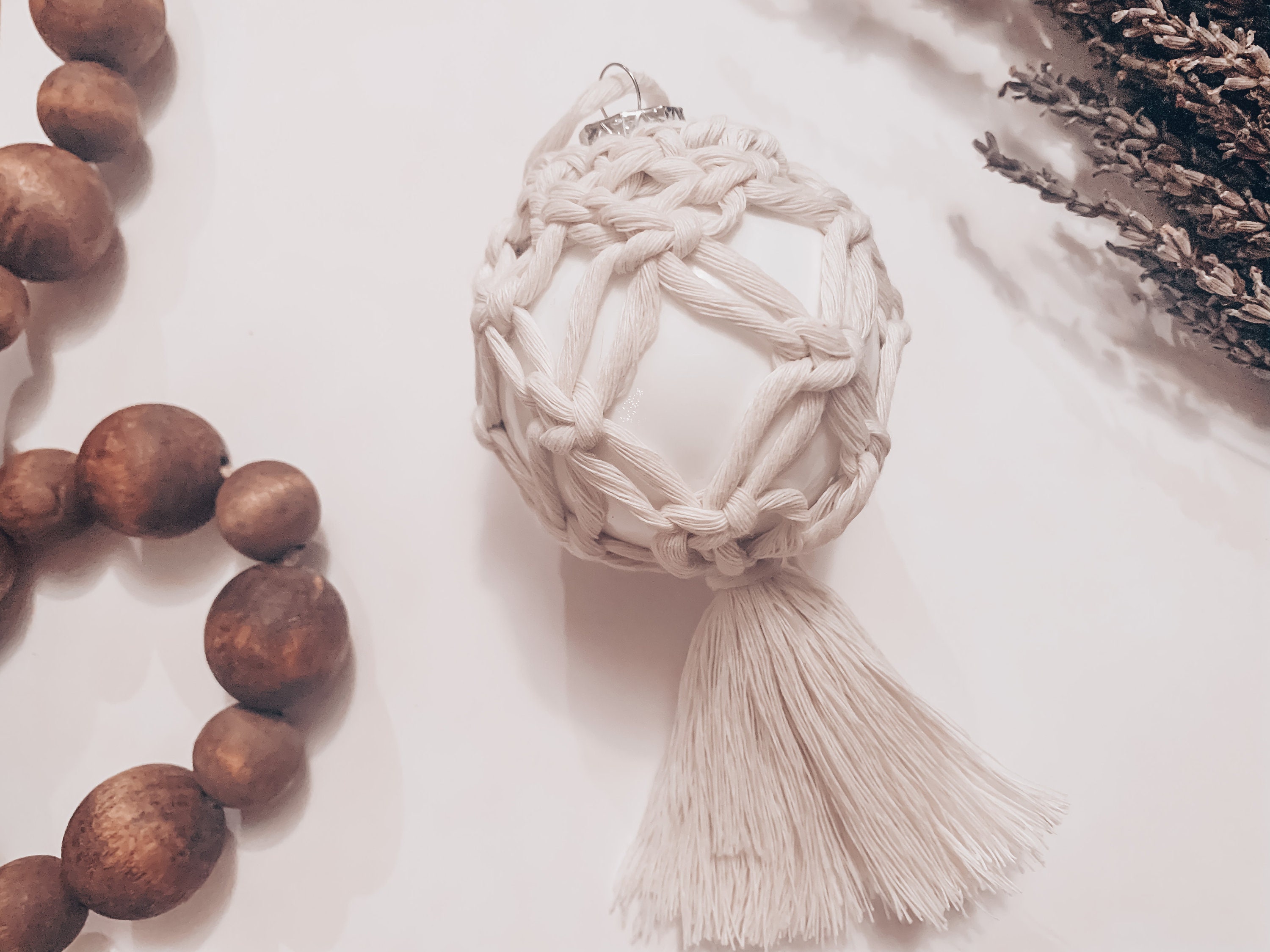 Macrame Glass Ball Ornament Etsy Hong Kong