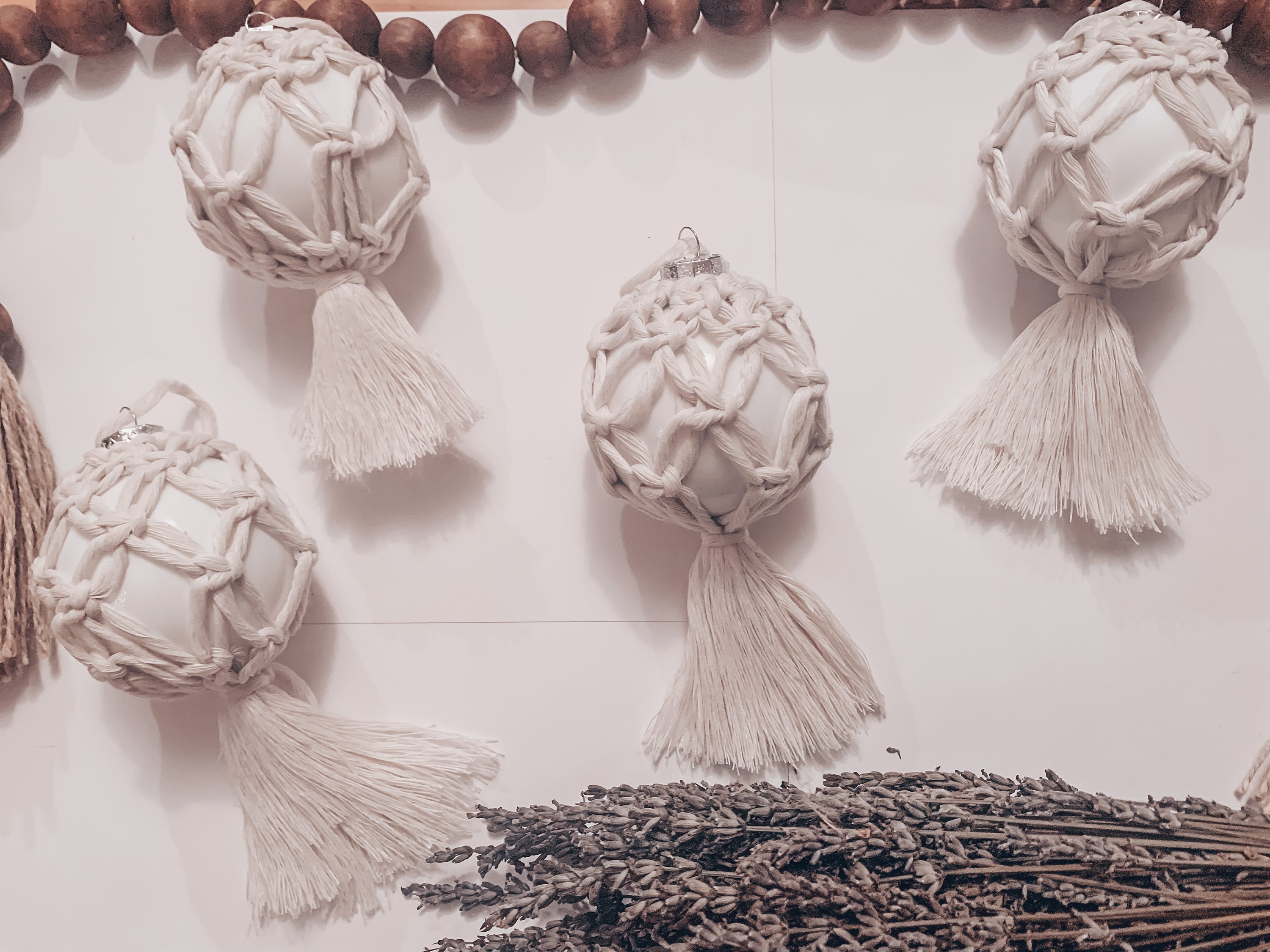 Macrame Glass Ball Ornament Etsy Hong Kong