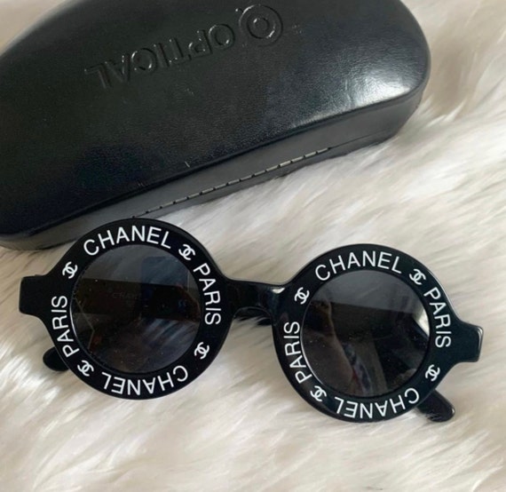 Vintage 1993 Iconic Chanel Logo Round Sunglasses