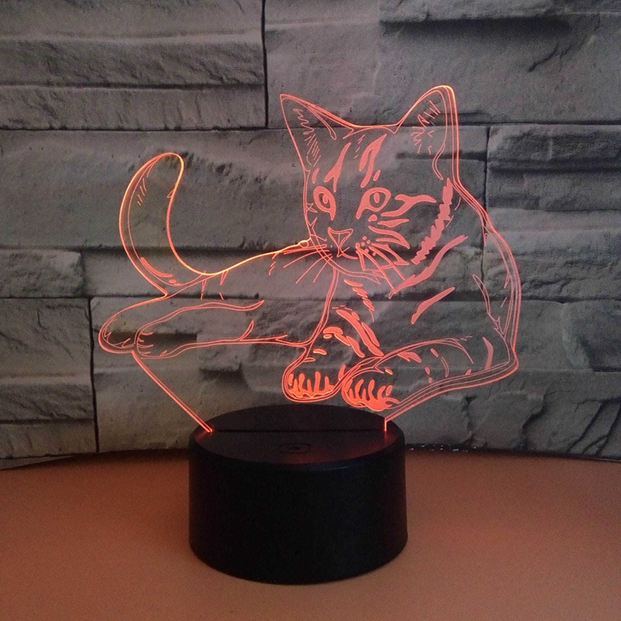 Cat Night Light Animal Night Light Lámpara de noche Luz Etsy