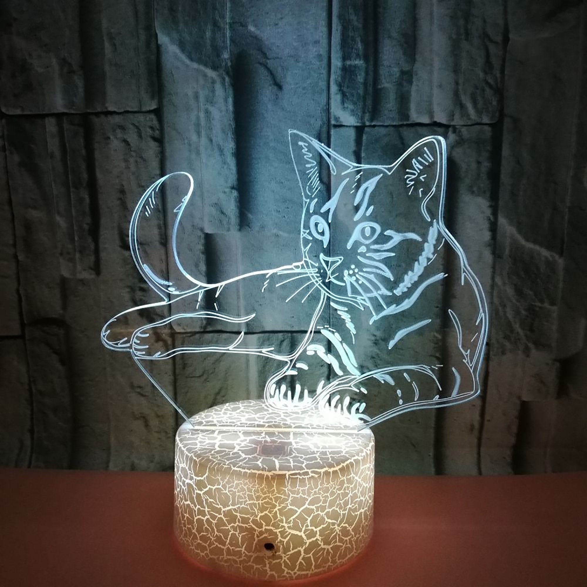 Cat Night Light Animal Night Light Lámpara de noche Luz Etsy