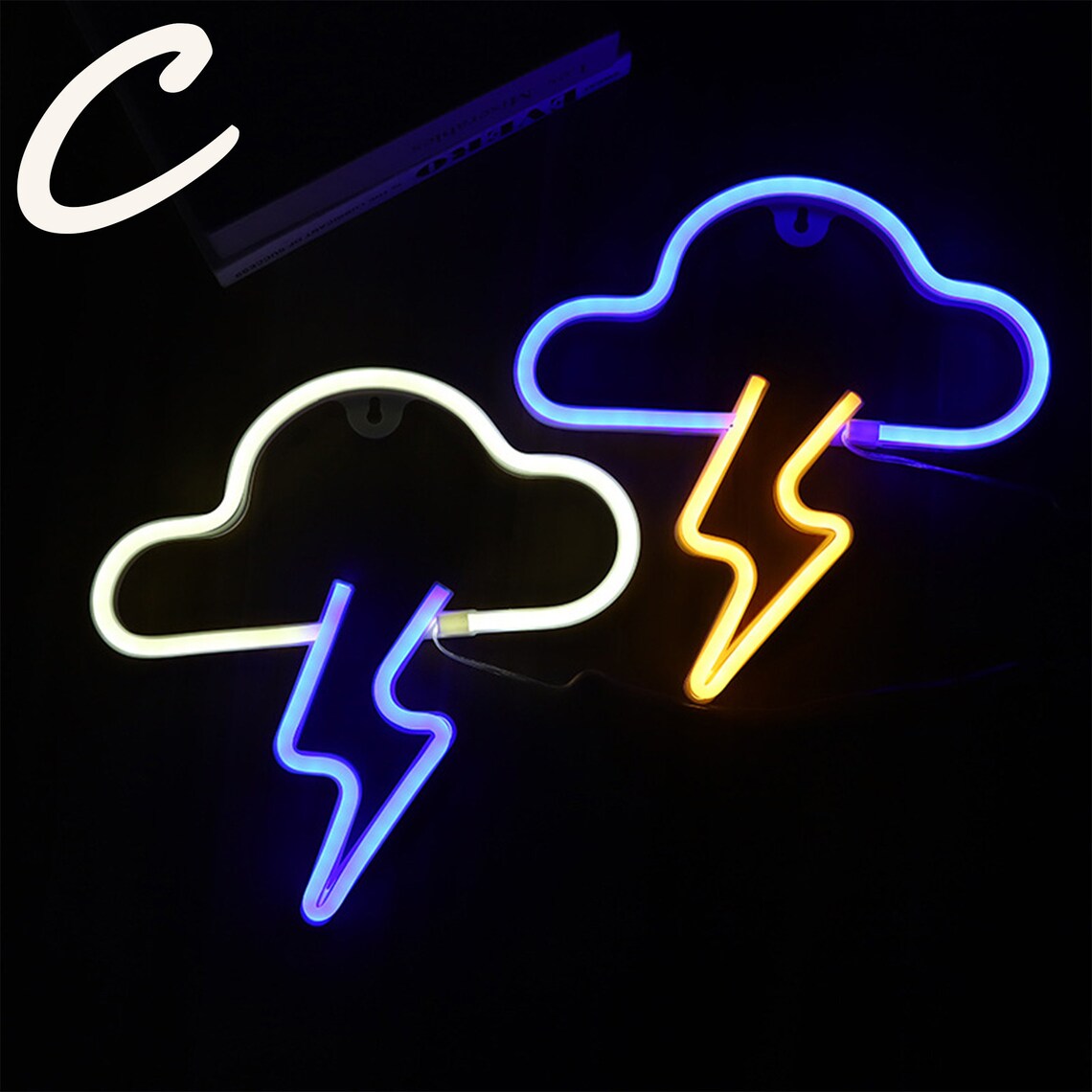 Cloud neon signLightning neon signNeon bar sign LED sign Etsy