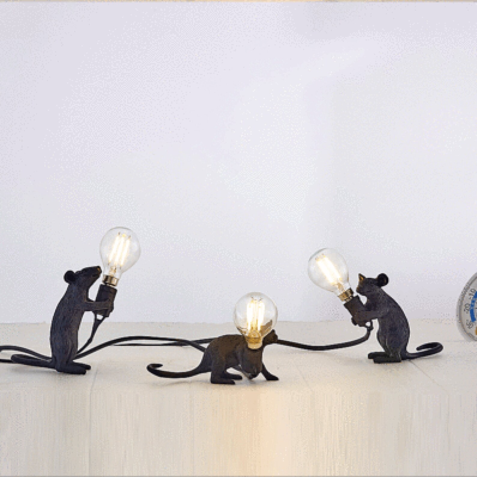 Night light Mouse Table Lamp Mouse holding light Bulb Etsy