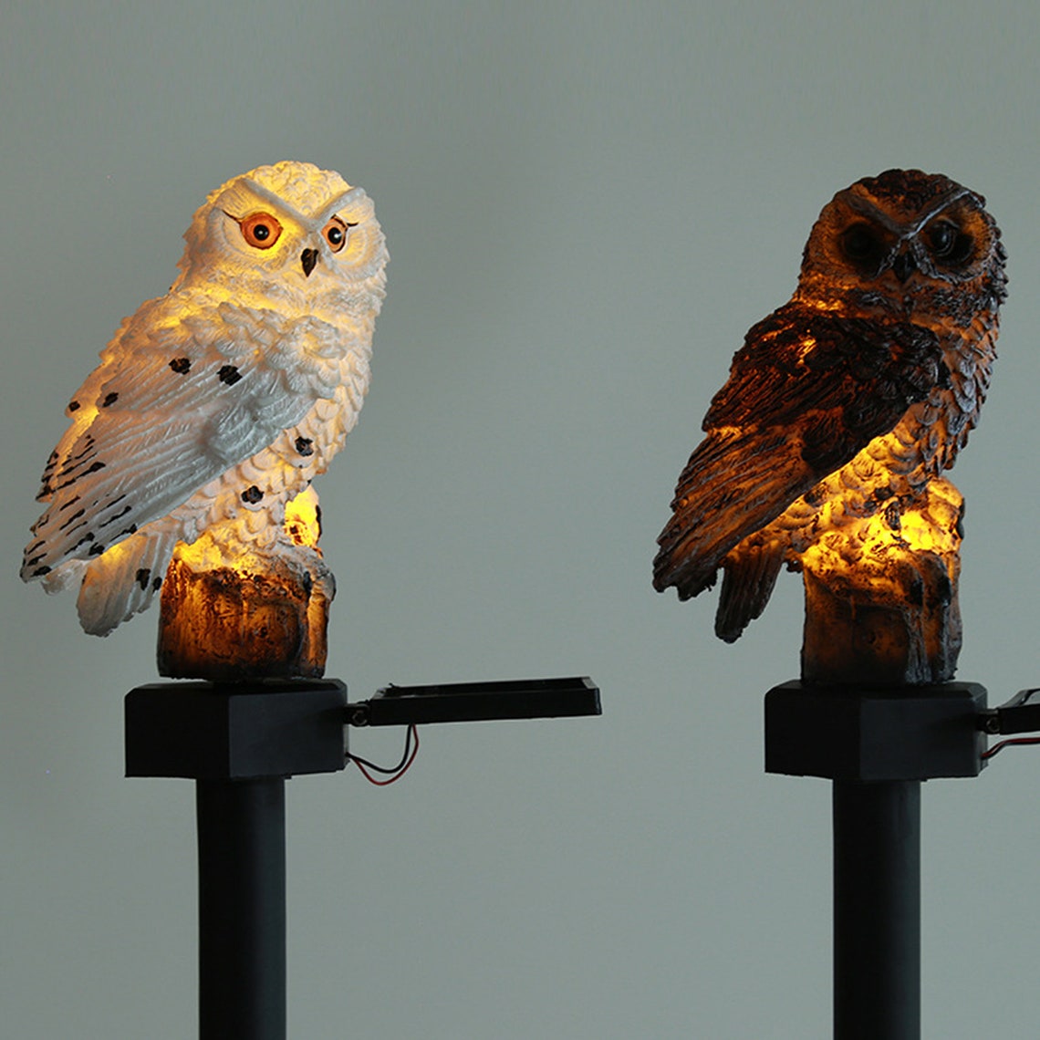 Solar Power OWL LED Light.Garden Stake Outdoor decorative Etsy