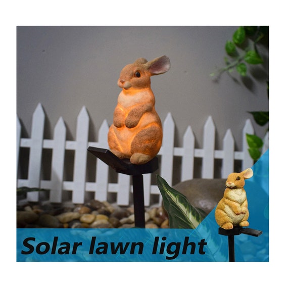 Cute rabbit solar light Garden street light Lighting garden Etsy