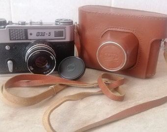 Vintage  camera FED-5 with INDUSTAR 61 L / D 2.8 / 55 lens.