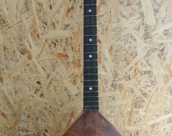 Old Chernihiv Ukrainian national balalaika, six-string, 1960s.