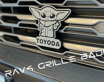 2019-2025 Toyota RAV4 Baby Toyoda Grille Badge for LE, XSE, XLE, Hybrid, and Limited Models (Easy-Install)