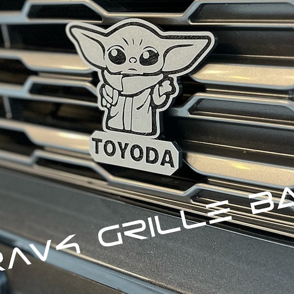 2019-2025 Toyota RAV4 Baby Toyoda Grille Badge for LE, XSE, XLE, Hybrid, and Limited Models (Easy-Install)