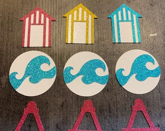 Beach Seaside Theme Cupcake Toppers