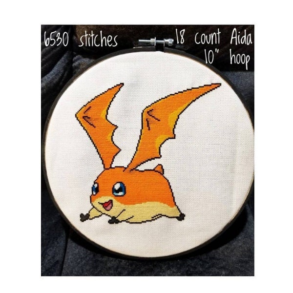 Patamon Cross Stitch Pattern