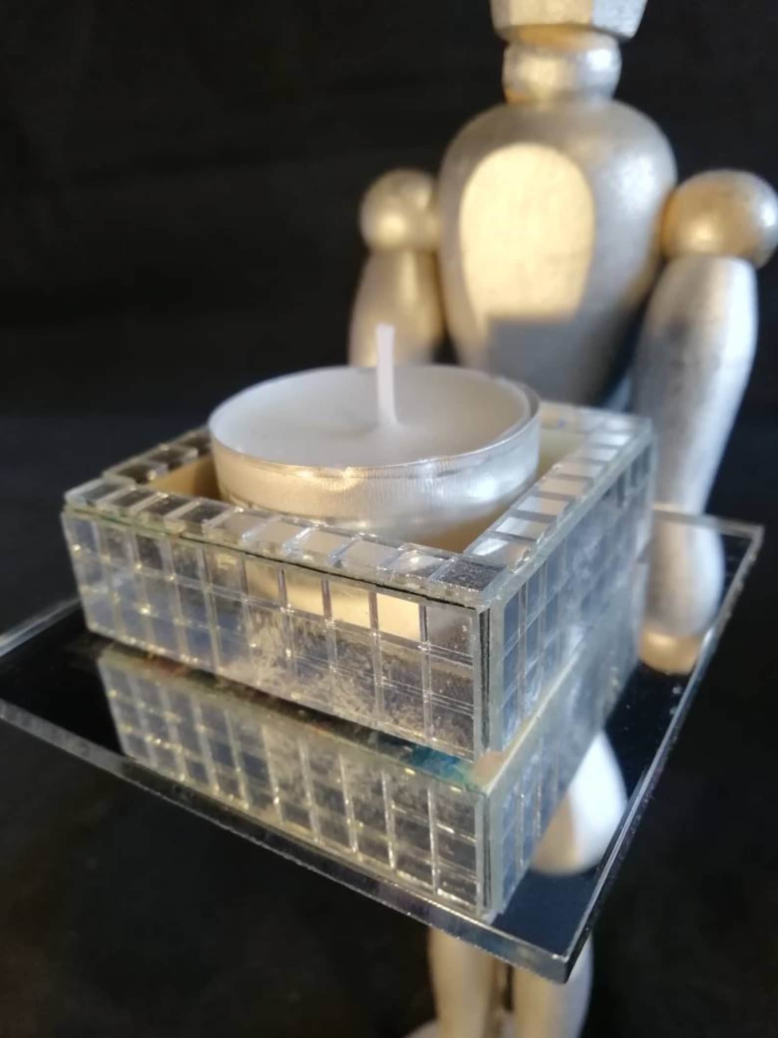 Upcycled Unique Candle Tea Light Holder Etsy