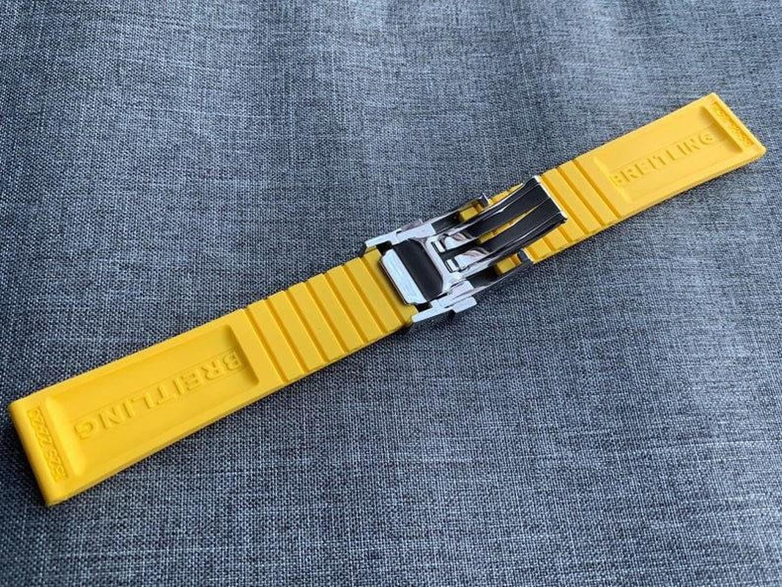 yellow breitling strap