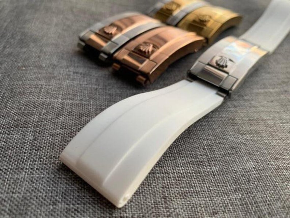 20mm Rolex White Rubber Band Bracelet for Rolex Daytona GMT Etsy