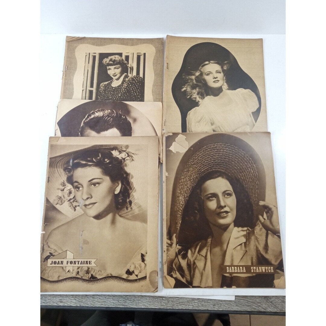 Circa 1940 Modern Screen Movie Magazine Lot hollywood Stars Photos No