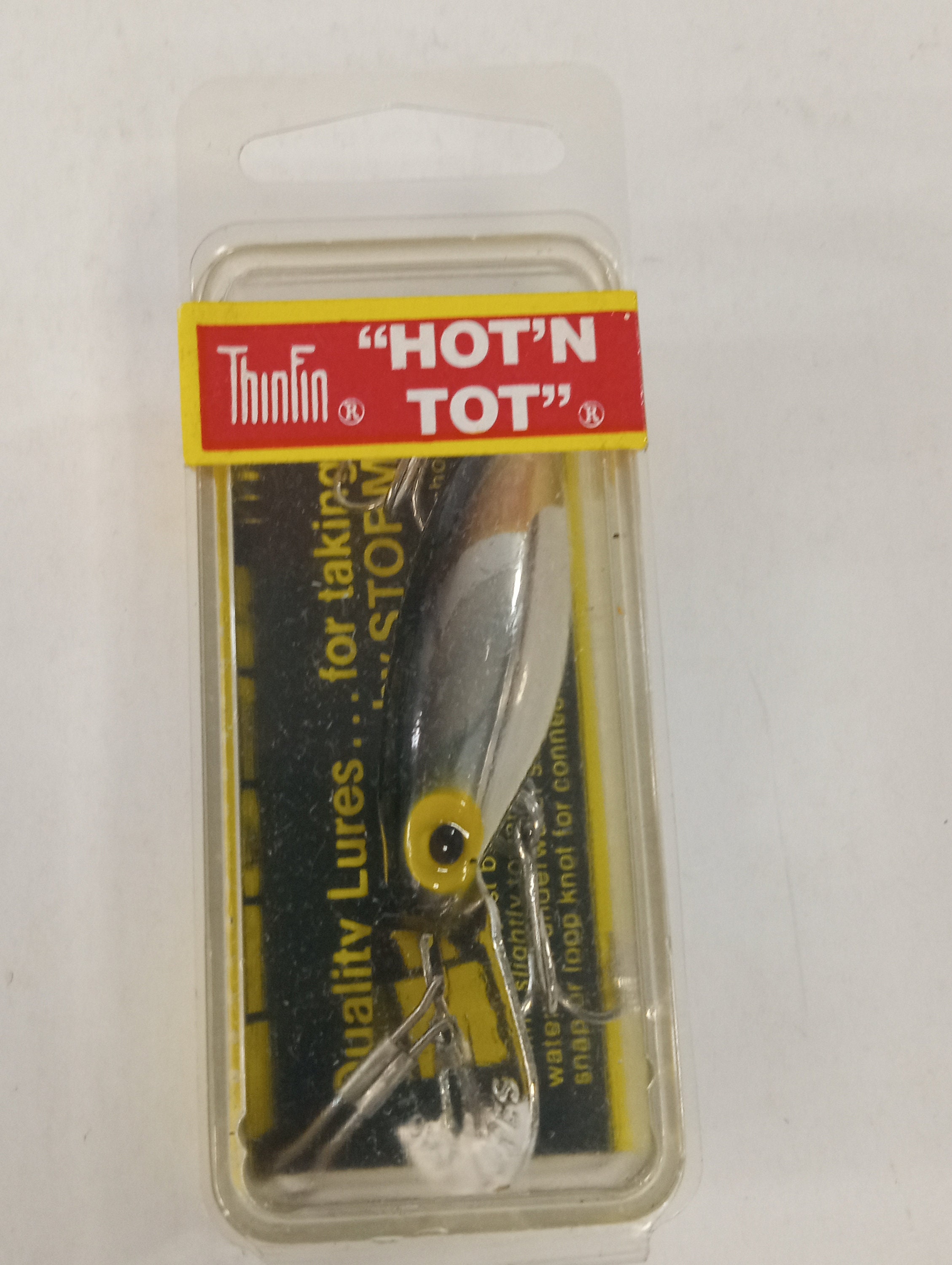 Vintage Storm Hot N Tot Thinfin Fishing Lure Metallic Silver H103